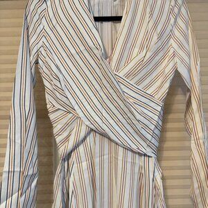 NWT Victoria Beckham Long Sleeved Midi Dress - Size 8